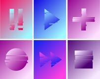 Set abstrakcjonistyczna minimalna sztuka, fermata, rejestr, sztuka zapina szablonu projekt dla oznakować, reklamować, retro, Duot ilustracji Set abstrakcjonistyczna minimalna sztuka, fermata, rejestr, sztuka zapina szablonu projekt dla oznakować, reklamować, retro, Duot ilustracji