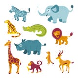 Set of African animals. vector illustration Set of African animals. vector illustration