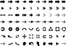Set of arrow icons. Collection of black arrow icons for your design on white background