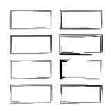 Set of black empy grunge frames. Vector illustration. royalty free illustration Set of black empy grunge frames. Vector illustration. royalty free illustration