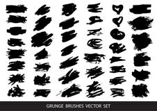 Set of black paint, ink brush strokes, brushes, lines. Dirty artistic design elements, boxes, frames for text. Vector illustration royalty free illustration Set of black paint, ink brush strokes, brushes, lines. Dirty artistic design elements, boxes, frames for text. Vector illustration royalty free illustration