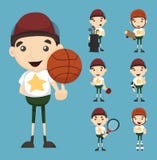 Set of boy and sport Royalty Free Stock Photos Set of boy and sport Royalty Free Stock Photos
