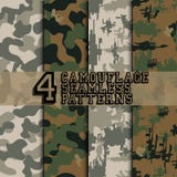 Set of camouflages vector illustration Set of camouflages vector illustration