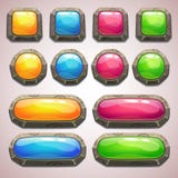 Set of cartoon colorful buttons Stock Images Set of cartoon colorful buttons Stock Images