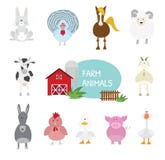 Set of cartoon farm animals. stock illustration Set of cartoon farm animals. stock illustration