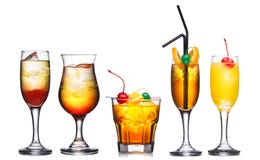 Set Cocktails stockbilder Set Cocktails stockbilder