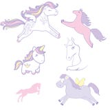 Set collection of cute horses. stock illustration Set collection of cute horses. stock illustration