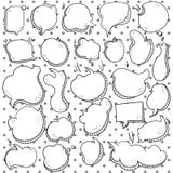 Set, collection of speech and think cartoon bubbles. Different empty doodle bubbles for texts. Variety forms. Vector royalty free illustration Set, collection of speech and think cartoon bubbles. Different empty doodle bubbles for texts. Variety forms. Vector royalty free illustration