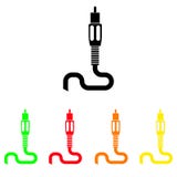 Set of colored icons plugs.Video Connector. royalty free illustration Set of colored icons plugs.Video Connector. royalty free illustration