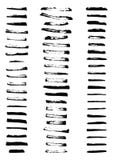 Set czarna farba, atramentu muśnięcia uderzenia ilustracji Set czarna farba, atramentu muśnięcia uderzenia ilustracji