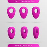 Set 3D mapy pointery royalty ilustracja Set 3D mapy pointery royalty ilustracja