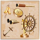 3d_navigation_set. Set of 3d realistic retro elements of navigation isolated on a light brown vintage background Royalty Free Stock Photo 3d_navigation_set. Set of 3d realistic retro elements of navigation isolated on a light brown vintage background Royalty Free Stock Photo