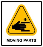 Set of danger Moving Parts signs, vector illustration royalty free illustration Set of danger Moving Parts signs, vector illustration royalty free illustration
