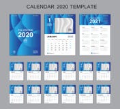 Set Desk Calendar 2020 Vector, Calendar 2021 Design, Week Start On Sunday vector illustration Set Desk Calendar 2020 Vector, Calendar 2021 Design, Week Start On Sunday vector illustration