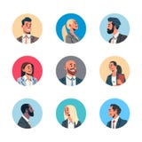 Set different business people avatar man woman face profile icon concept online support service female male cartoon royalty free illustration Set different business people avatar man woman face profile icon concept online support service female male cartoon royalty free illustration