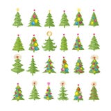 Set of different elegant christmas trees royalty free illustration Set of different elegant christmas trees royalty free illustration