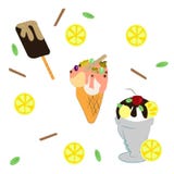 set of different types of ice cream vector illustration set of different types of ice cream vector illustration