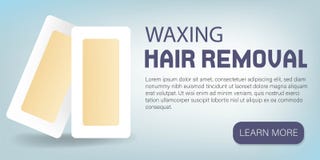 Set of disposable wax strips for depilation, hair removal procedure. Realistic vector illustration. royalty free illustration Set of disposable wax strips for depilation, hair removal procedure. Realistic vector illustration. royalty free illustration
