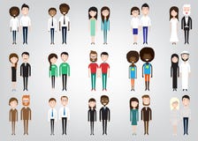 Set of diverse business people vector illustration Set of diverse business people vector illustration