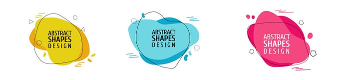 Set Dynamical barwione formy, abstrakcjonistyczni nowo?ytni graficzni elementy ilustracja wektor Set Dynamical barwione formy, abstrakcjonistyczni nowo?ytni graficzni elementy ilustracja wektor