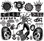 Set of elements of primitive art Stock Photography Set of elements of primitive art Stock Photography