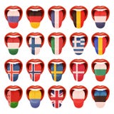 A set of European languages vector icons royalty free illustration A set of European languages vector icons royalty free illustration