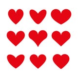 set f?r red f?r hj?rtasymbolsillustration Enkel vektorillustration stock illustrationer set f?r red f?r hj?rtasymbolsillustration Enkel vektorillustration stock illustrationer