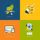 Set of flat design concept icons for web and mobil vector illustration Set of flat design concept icons for web and mobil vector illustration