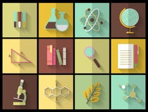 Set of flat education icons for design royalty free illustration Set of flat education icons for design royalty free illustration