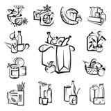 Set of food and goods icons