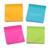 Set of four colorful vector blank post-it notes for your note or vector illustration Set of four colorful vector blank post-it notes for your note or vector illustration