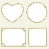 A set of four types of frames from a nautical rope, cord. Isolated vector illustration. vector illustration A set of four types of frames from a nautical rope, cord. Isolated vector illustration. vector illustration