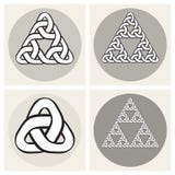 Set Of Four Vector Celtic Interweaving Line Triangle Knots Design Elements Royalty Free Stock Image Set Of Four Vector Celtic Interweaving Line Triangle Knots Design Elements Royalty Free Stock Image