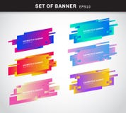 Set of geometric banners or label vivid gradient color plastic cards made in material design style. You can use for promotion vector illustration Set of geometric banners or label vivid gradient color plastic cards made in material design style. You can use for promotion vector illustration