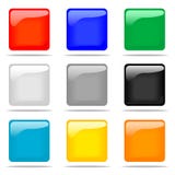 Set of glossy square buttons