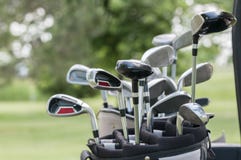 A set of golf clubs stock photos A set of golf clubs stock photos