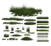 Set of Green Grass Designs