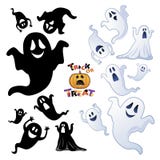 Set of Halloween Ghost, Ghost silhouette