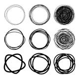 Set of Hand Drawn Scribble Circles stock illustration Set of Hand Drawn Scribble Circles stock illustration