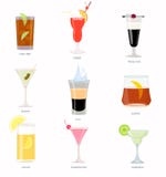 Set of handmade cocktails with inscriptions. Summer holiday and beach party concept. vector illustration Set of handmade cocktails with inscriptions. Summer holiday and beach party concept. vector illustration