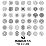 Set of handmade mandala pattern stock illustration Set of handmade mandala pattern stock illustration
