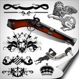 Set of heraldic elements Stock Photography Set of heraldic elements Stock Photography