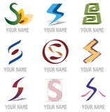 Set of Icons and Logo Elements Letter S