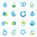 Set of icons for water and nature