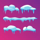 A set of icy icicles with sharp ends. Vector illustration. royalty free illustration A set of icy icicles with sharp ends. Vector illustration. royalty free illustration
