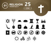 set images of religions simbol. Black and white icons royalty free illustration set images of religions simbol. Black and white icons royalty free illustration