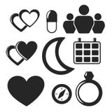 Set of interface universal web and mobile logo icons. Vector. Royalty Free Stock Image Set of interface universal web and mobile logo icons. Vector. Royalty Free Stock Image
