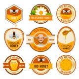 Set labels for honey. Vector template with place for your text vector illustration Set labels for honey. Vector template with place for your text vector illustration