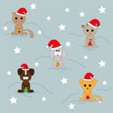 Set of little cute animals. Vector illustration. stock illustration Set of little cute animals. Vector illustration. stock illustration
