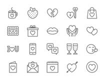 Set of Love and Valentines Day Line Icons. Hearts, Gift, Message, Kiss and more. vector illustration Set of Love and Valentines Day Line Icons. Hearts, Gift, Message, Kiss and more. vector illustration